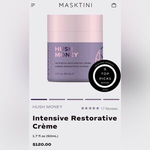 MASKTINI Hush Money Intensive Restorative Crème